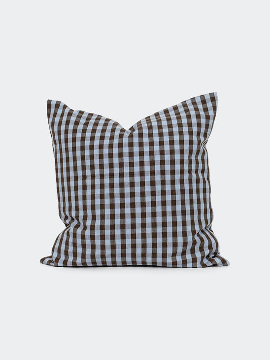 A World of Craft Maria Pillow Case Light Blue/Brown 40x40