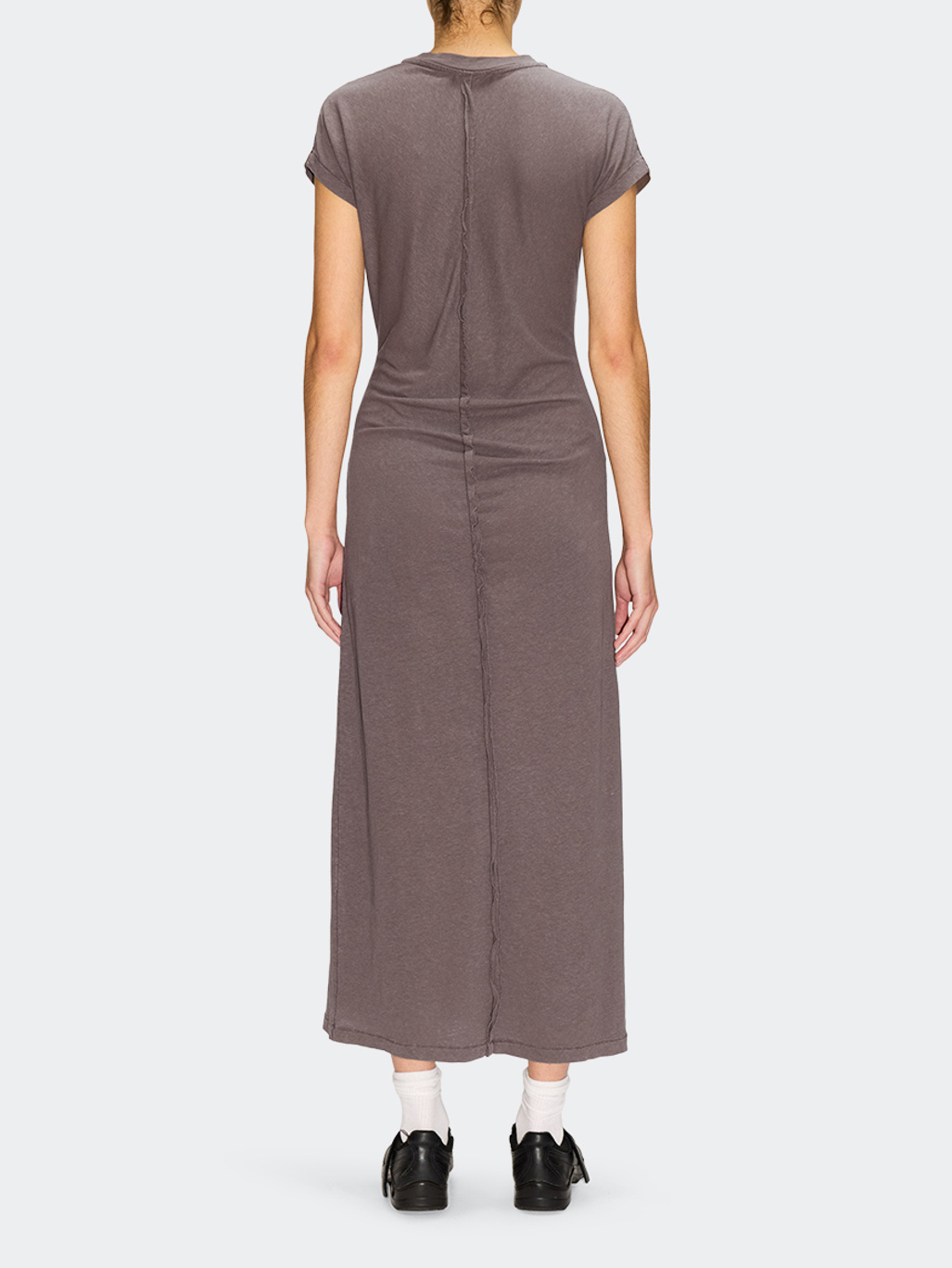 Hope Roll Dress Plum Grey Hemp