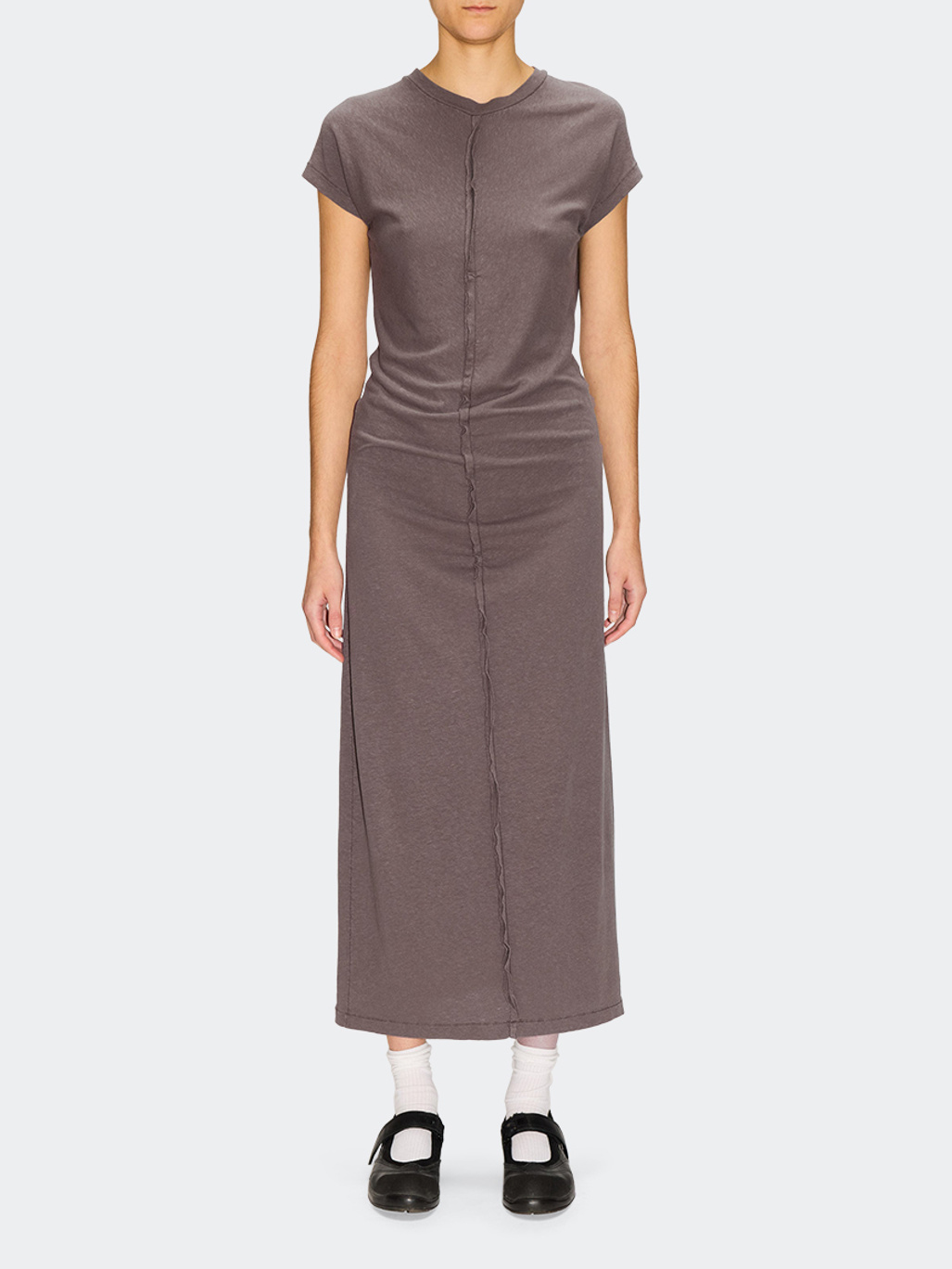 Hope Roll Dress Plum Grey Hemp