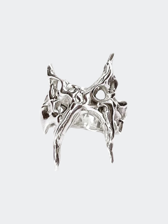Bianca Mecweld Earth Butterfly Ring Silver