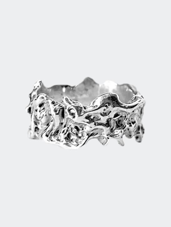 Bianca Mecweld Deep Woods Morphed Ring Silver