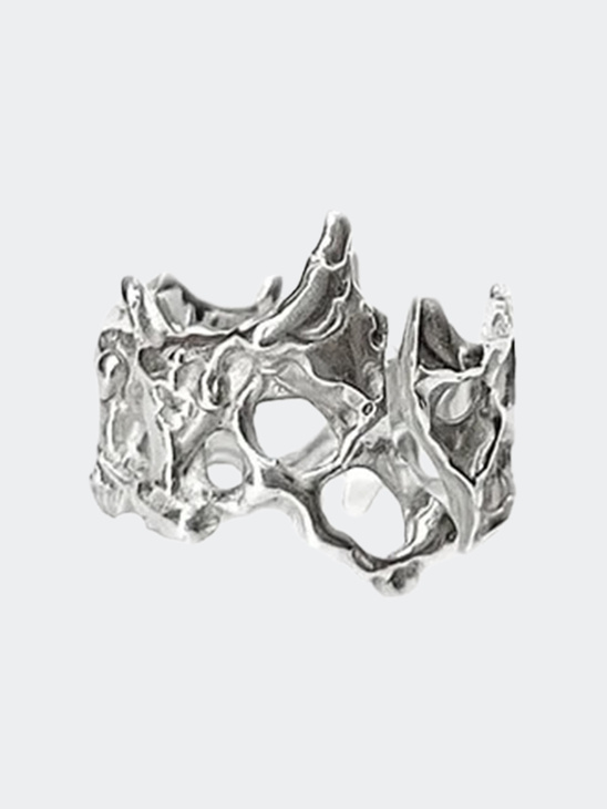 Bianca Mecweld Fire Flame Ring Silver