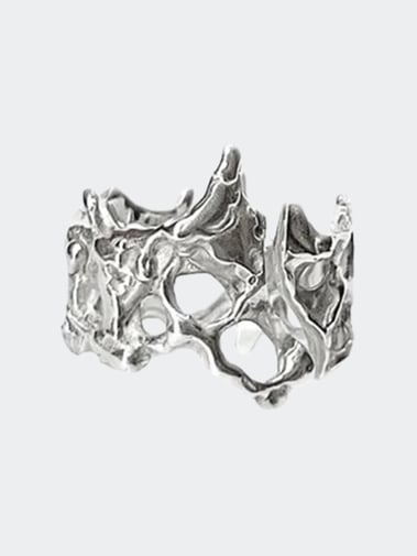 Bianca Mecweld Fire Flame Ring Silver