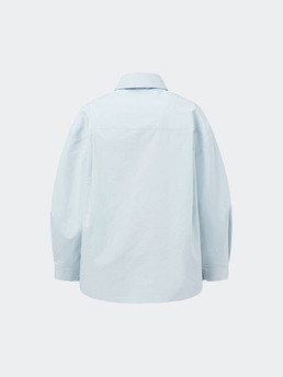 Amomento Oversized Shirts Light Blue