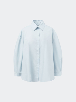 Amomento Oversized Shirts Light Blue