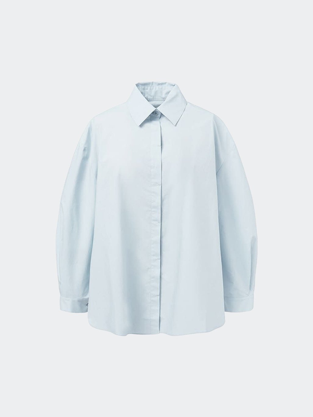 Amomento Oversized Shirts Light Blue