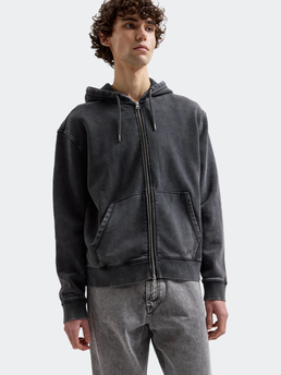 Brixtol Textiles BT Zip Hoodie Washed Black
