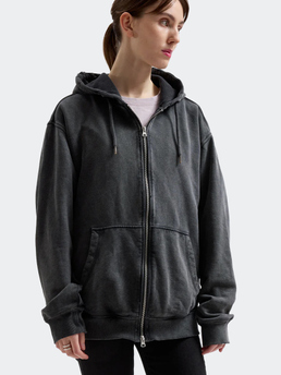 Brixtol Textiles BT Zip Hoodie Washed Black