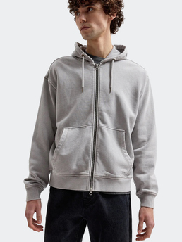 Brixtol Textiles BT Zip Hoodie Washed Grey