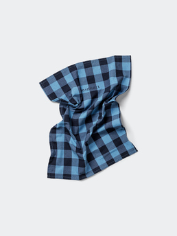 Midnatt Tea Towel Check Blue