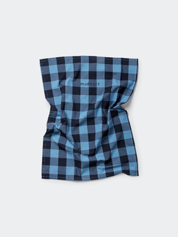 Midnatt Tea Towel Check Blue