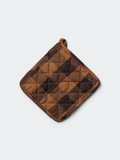 Pot Holder Check Brown