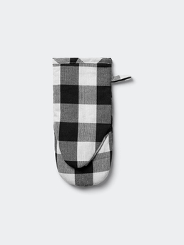 Midnatt Oven Mitt Black/White