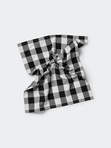 Midnatt Tea Towel Black/White