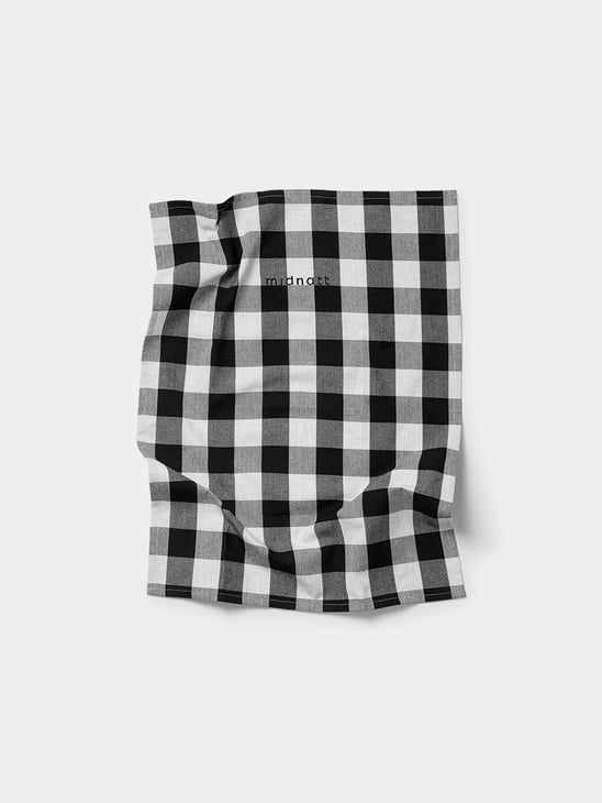 Midnatt Tea Towel Black/White