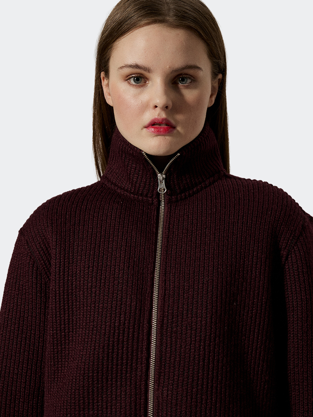 Brixtol Textiles Seven Wmn Wool Burgundy