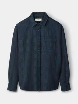 Forét River Jacquard Shirt Navy
