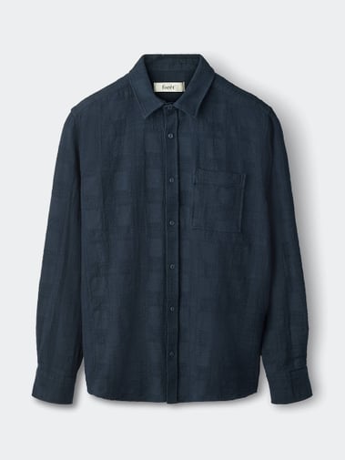 Forét River Jacquard Shirt Navy