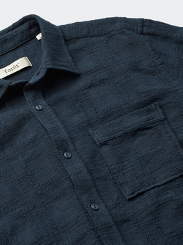 Forét River Jacquard Shirt Navy