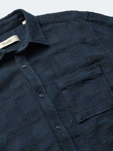 Forét River Jacquard Shirt Navy