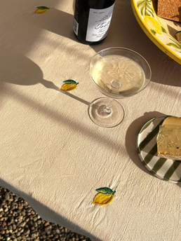 Midnatt Table Cloth Lemon 180x145