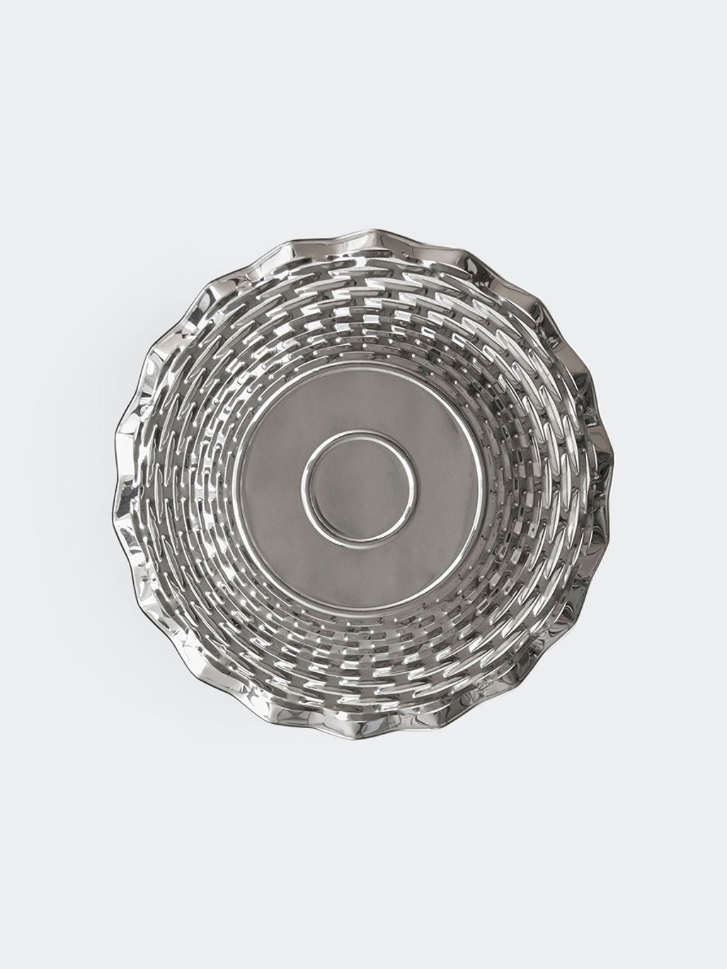 Roger Orfèvre Round Bread Basket Stainless Steel