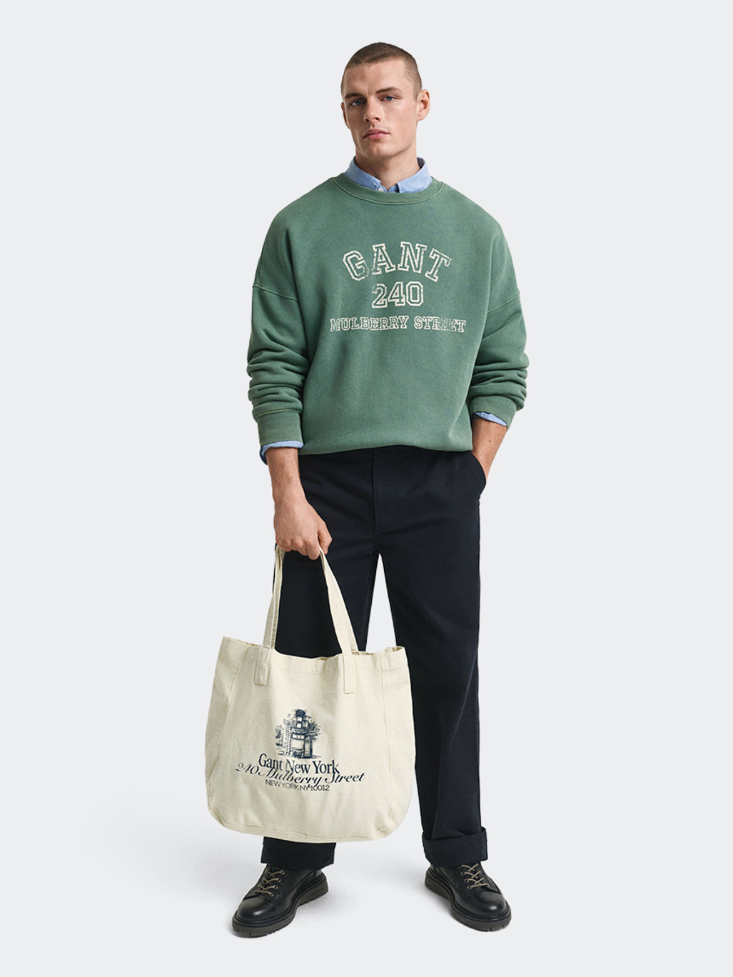 Gant  Cotton Canvas Tote Cream