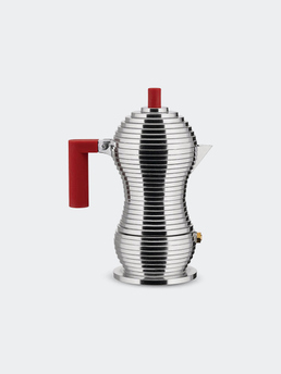 Alessi Pulcina Espresso Maker Red 3 Cups