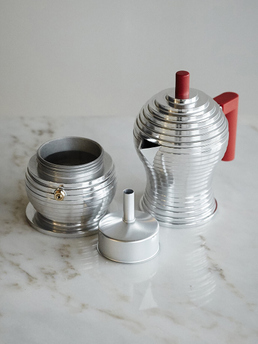 Alessi Pulcina Espresso Maker Red 3 Cups