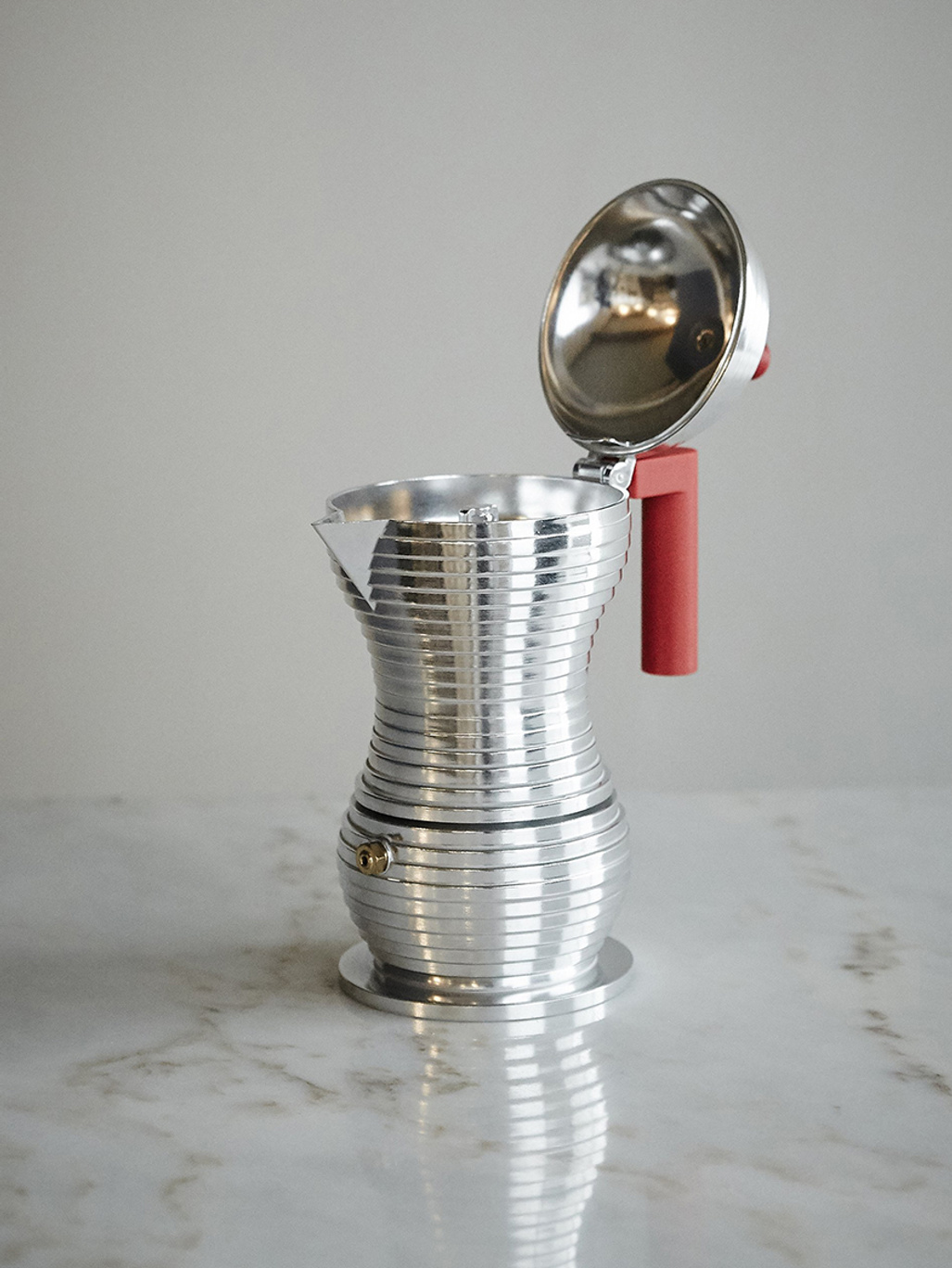 Alessi Pulcina Espresso Maker Red 3 Cups