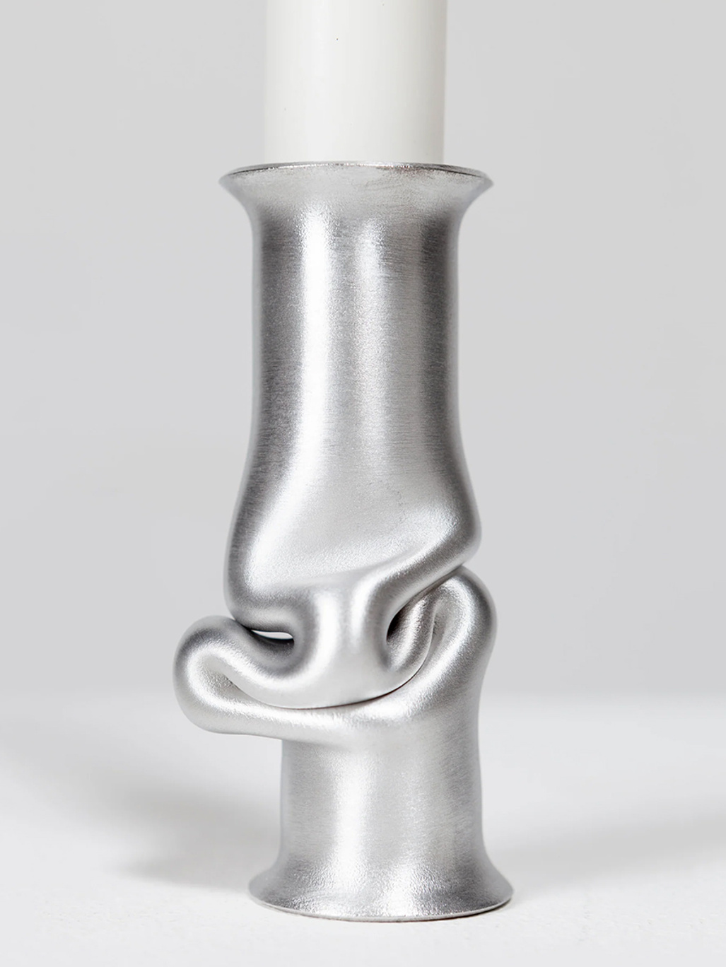 (a.o.t.) Solo Candle Holder Brushed Aliminium