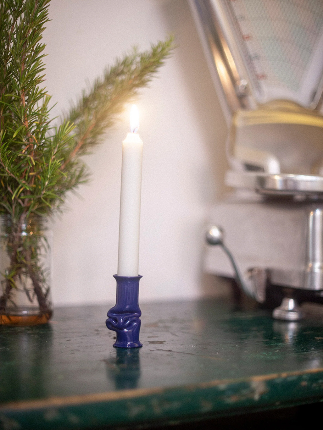 (a.o.t.) Solo Candle Holder Midnight Blue