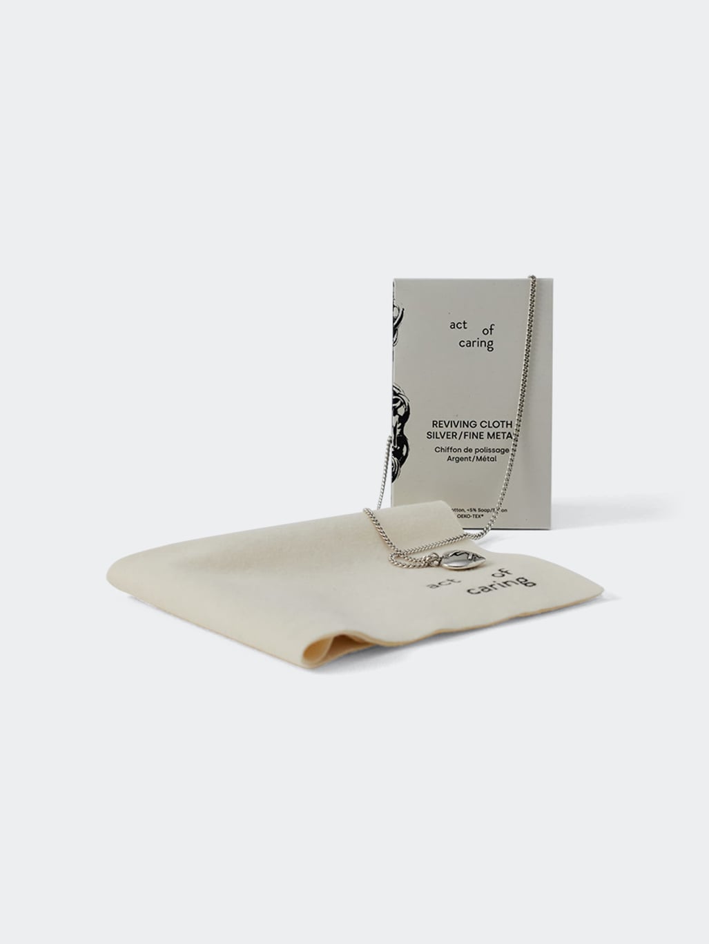 Act Of Caring Reviving Silver Polishing Cloth White Paper Box 24x30