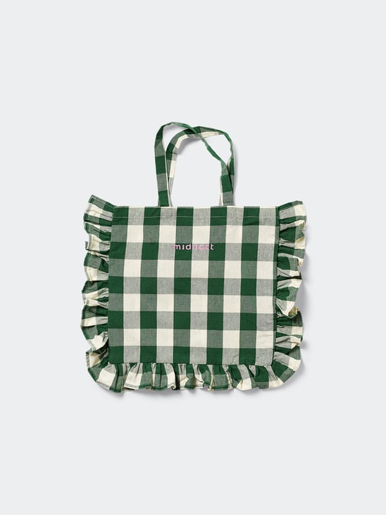 Midnatt Tote Elsa Green/White 55x40