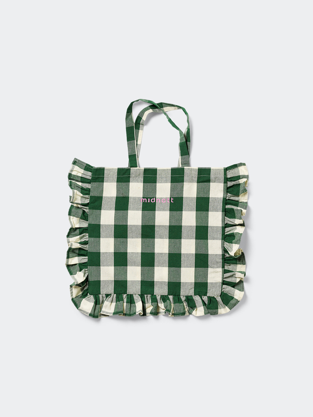 Midnatt Tote Elsa Green/White 55x40