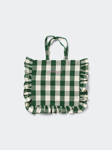Midnatt Tote Elsa Green/White 55x40