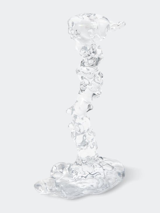 Pols Potten Glass Drip Candle Holder L Transparent