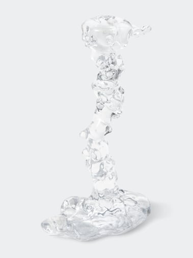 Pols Potten Glass Drip Candle Holder L Transparent