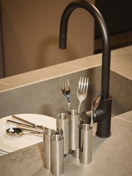 Alessi Canale Cutlery Holder Stainless Steel