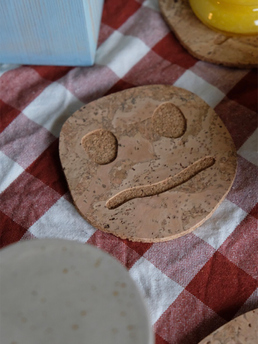 Oscar Cedon Glasunderlagg Smiley Confused 12 - 4-pack