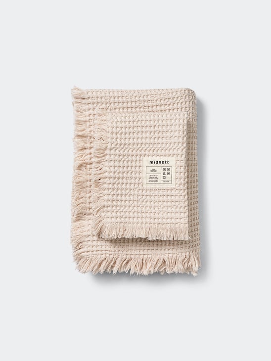 Midnatt Waffle Towel Perlino 50x70 White