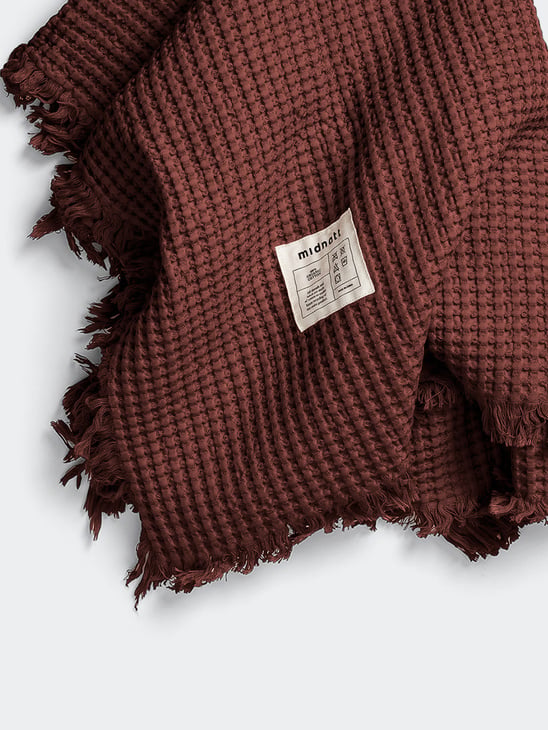 Midnatt Waffle Towel Doxie 50x70 Brown
