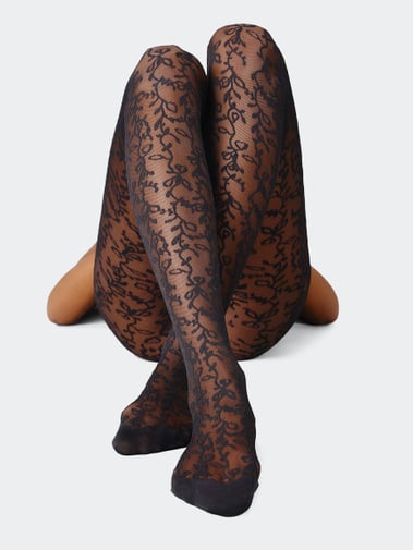 Swedish Stockings Lo Lace Tights Black