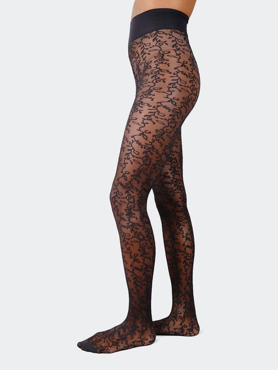 Swedish Stockings Lo Lace Tights Black
