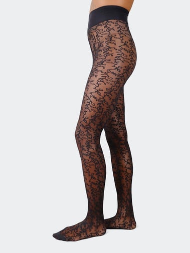 Swedish Stockings Lo Lace Tights Black