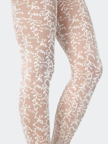 Swedish Stockings Lo Lace Tights Ivory