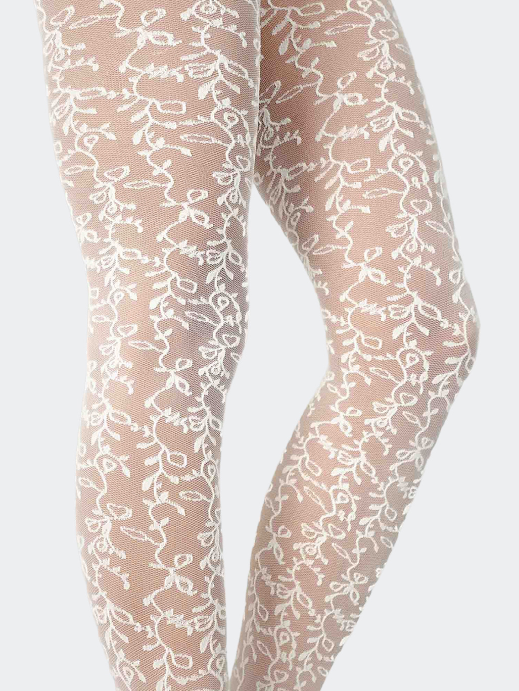 Swedish Stockings Lo Lace Tights Ivory