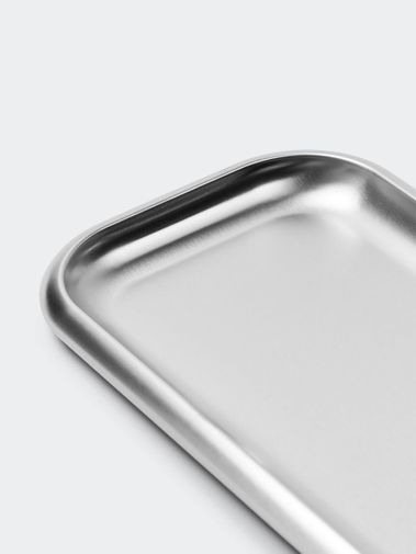 Service Projects Small Steel Serving Tray Brushed