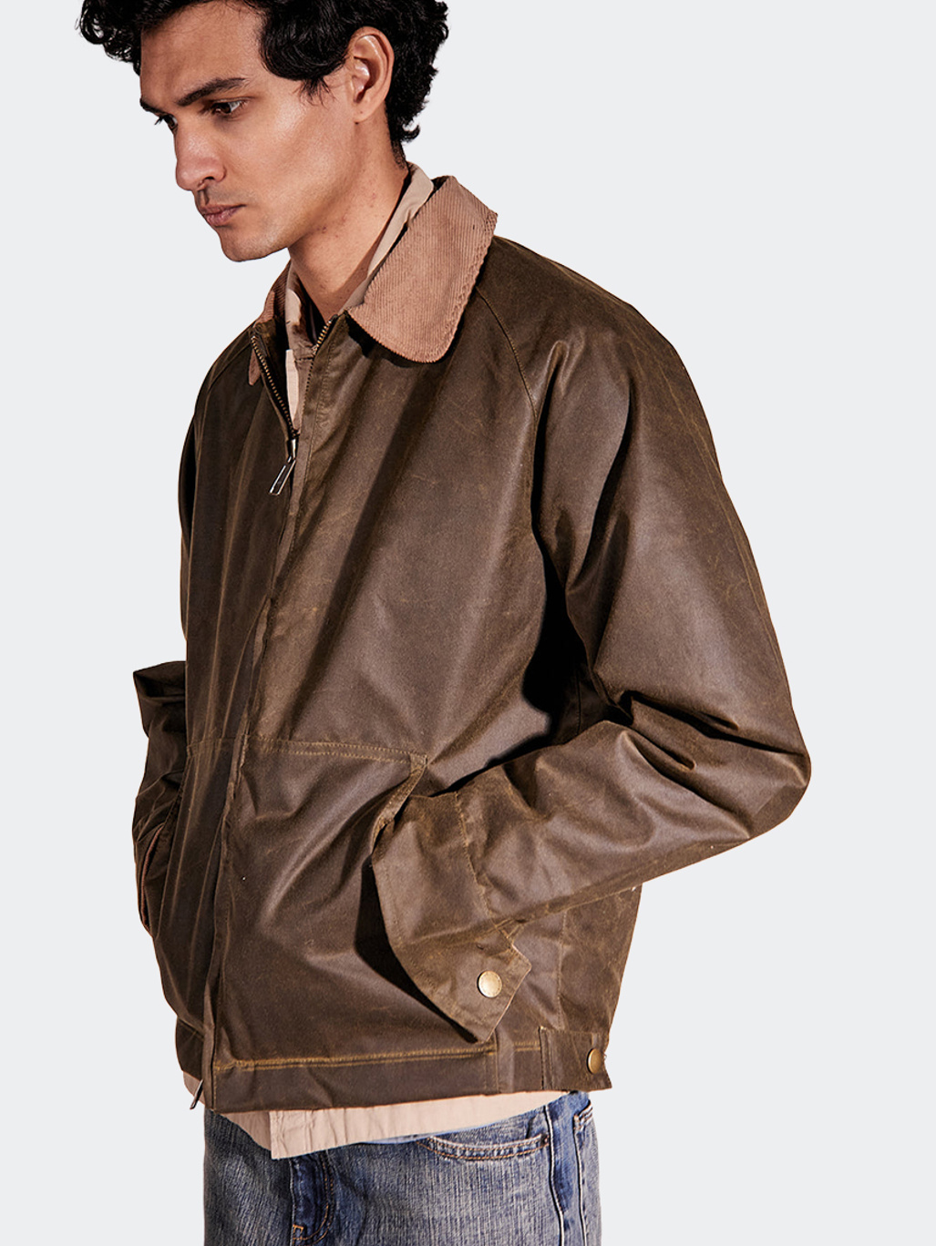 Brixtol Textiles Carter Wax Light Olive