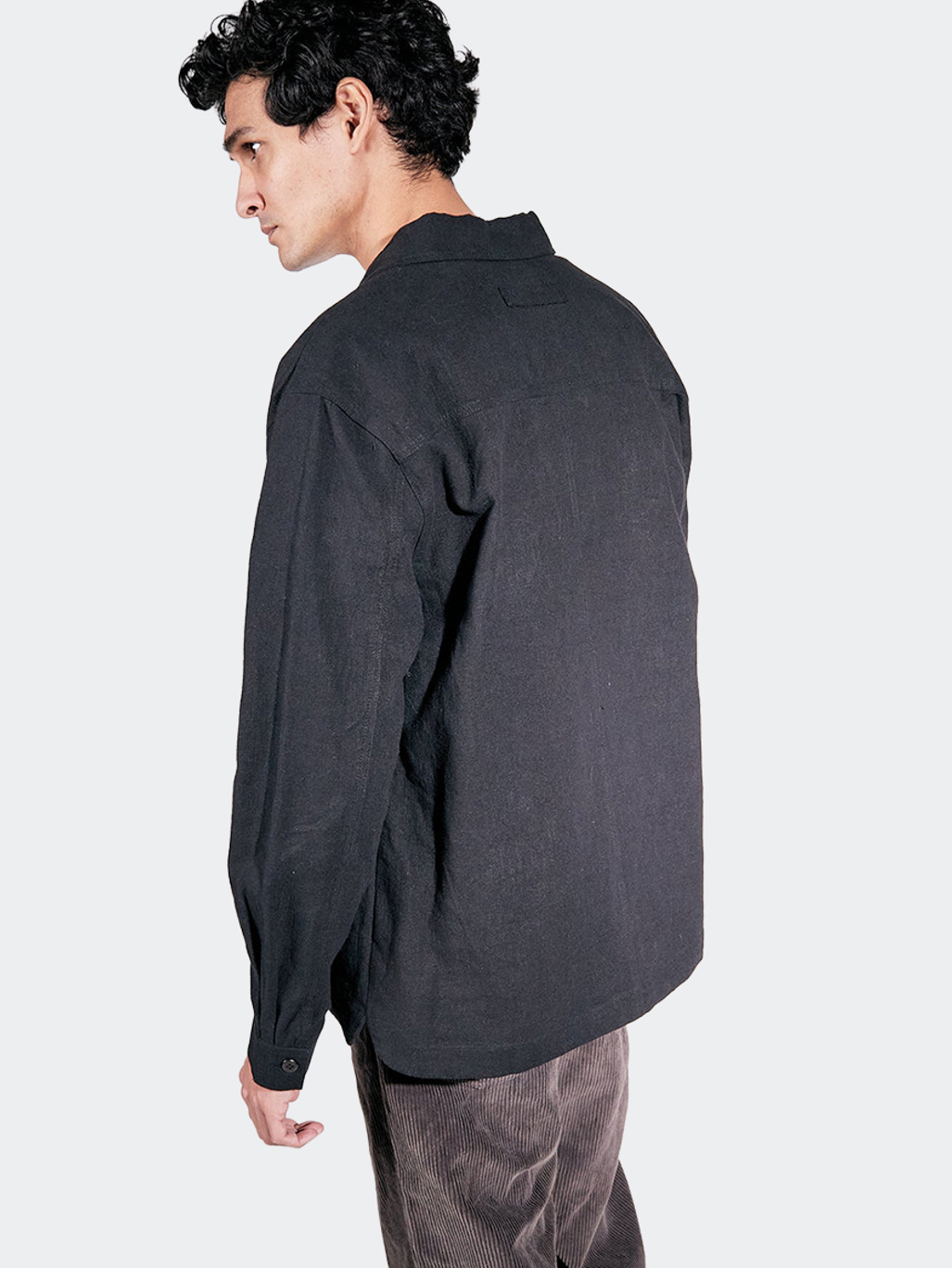 Brixtol Textiles Frank Linen Black